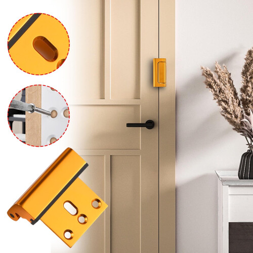 Home Security Door Reinforcement Lock - High Strength, Easy Installation, Durable Aluminum Design for Enhanced Security 1