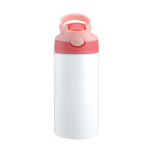 Bouteille isotherme personnalisée en acier inoxydable avec bouchon à paille, 350 ml (12 oz) – Conservation de la température de 6 à 24 h,