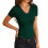 Women's Solid V-Neck Slim Top with Lace Trim 2