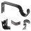 3 Pcs Curtain Rod Bracket Rods Mounting Brackets Black Hooks Curtains 3