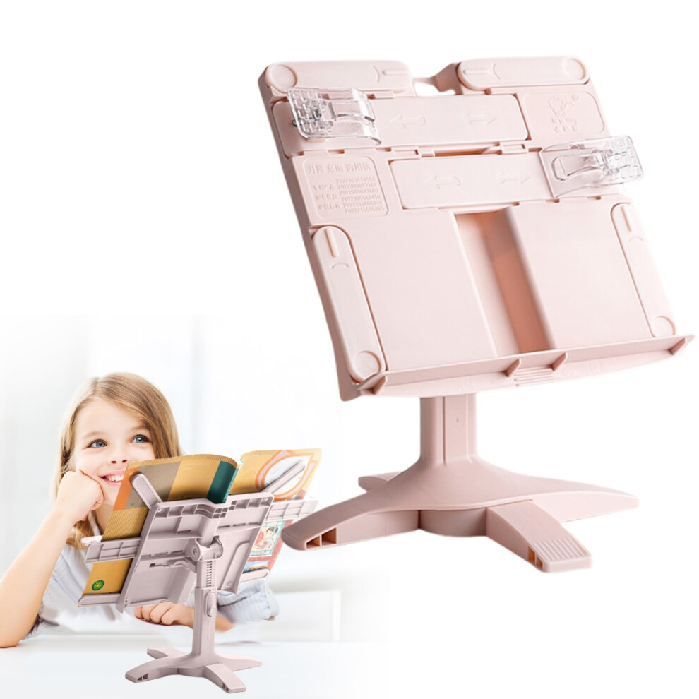 Hands Free Book Holder, Adjustable Reading Stand With Page Clip For Textbooks, Music Scores, And Tablets, Angle & Height Adjustable Bookstand 9193271257400
