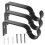 3 Pcs Curtain Rod Bracket Rods Mounting Brackets Black Hooks Curtains 4