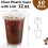 20 oz Clear Plastic Cups with Lids, Food-Safe Cold Drink 2
