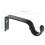 3 Pcs Curtain Rod Bracket Rods Mounting Brackets Black Hooks Curtains 5
