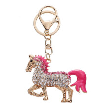 Lovely Horse Crystal Keychain Keyring For Car Animal Rhinestone Handbag Bag Key Gift Chain Purse Gift Pendant Women Best