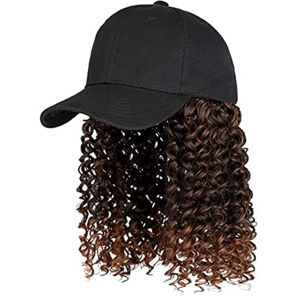 Headband Wig Human Hair Wigs Baseball cap Wig Curly Deep Wave Headband Wig Hat Wigs