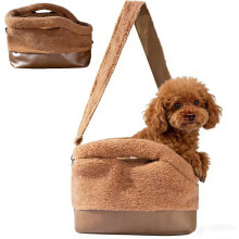 Faux Fleece Dog Tote Bag – Small Pet Carrier, Winter