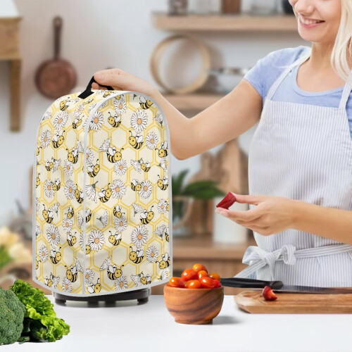 Honeycomb Coffee Machine Dust Cover Polyester for Kitchen Women 2