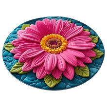 3D Flower Diatomite Bathroom Mat – Plush, Quick-Drying, Non-Slip, Water-Absorbent Rug, Compatible with Standard Bathrooms