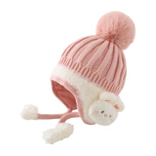 Adorable Animal Knitted Baby Hat Winter Cozy Lined Cap With Ear Warmers For Boys And Girls