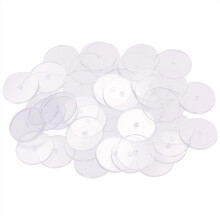 50 unidades de discos de plástico transparentes para brincos, ideais para orelhas caídas.