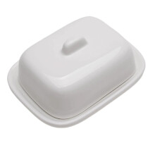 White Ceramic Square European Style Pure White Ribbon Covered Porcelain Butter Plate Butter Dish Western Hotel Tableware