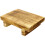Khaki Wood Foot Stool Stable Design Comfortable Home Footrest 3