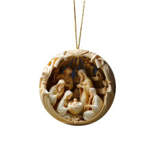 Christmas Nativity Scene Christmas Ornaments Jesus Christmas Decorations Funny Xmas Ornaments Nativity Ornaments for Christmas Tree Hanging Decor