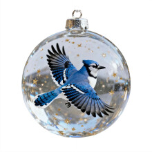 Hummingbird Christmas Ornament, Acrylic Cute Birds Christmas Glass Bauble Collection for Xmas Tree Memorial Gift, Family Holiday Decor