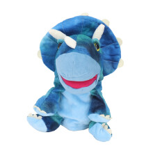 Cute Blue Animal Hand Puppet Plush Toy with Movable Mouth 25cm
