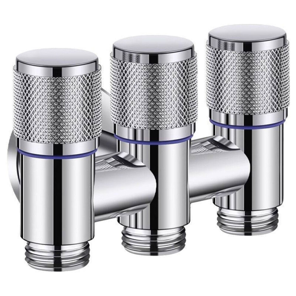 1-In-3-Out Water Diversion Valve Toilet For Partner Three-Way Faucet Angle Valve Silver 9193271254591