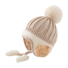 Baby Hat Winter Knitted With Ear Adorable Animal Design Cozy Lined Cap For Boys Girls