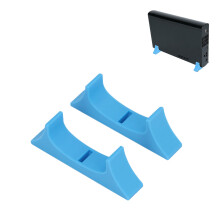 Wii U Vertical Holder with Cooling Bracket 3D Printed Stable Stand Blue