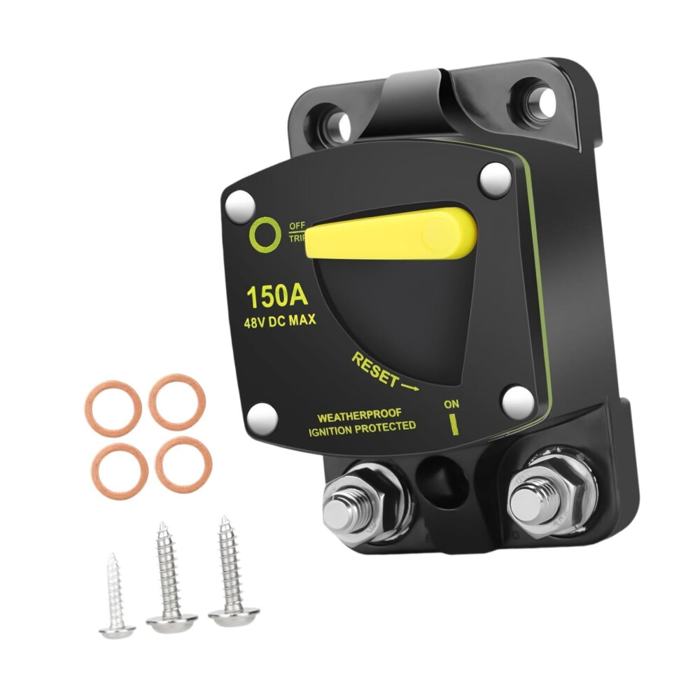Generic Circuit Breaker Box Manual Reset Switch Maintenance Waterproof For Audio 150A 9193271255628