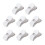 Refrigerator Side Door Clip White ABS 8 pcs 4