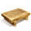 Khaki Wood Foot Stool Stable Design Comfortable Home Footrest 6