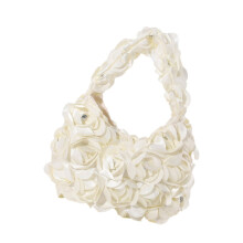 Elegante Damen-Abendtasche mit 3D-Rosenmuster, Paillettenbesatz aus Satin, Clutch, Handtasche, Geldbörse für Hochzeiten, Abschlussbälle, Partys