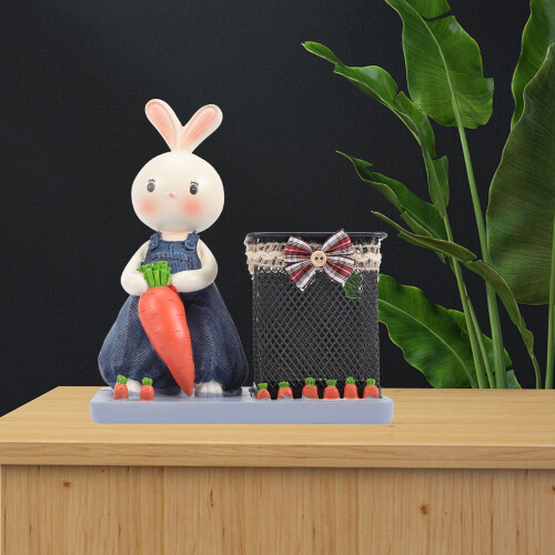 Rabbit Pen Holder Desktop Decoration 1 Piece 2