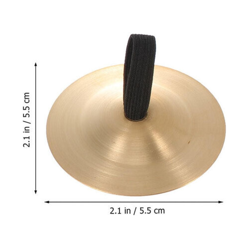 2 Pcs Bely Dancing Cymbols Orff Copper Cymbals Hand Finger 1