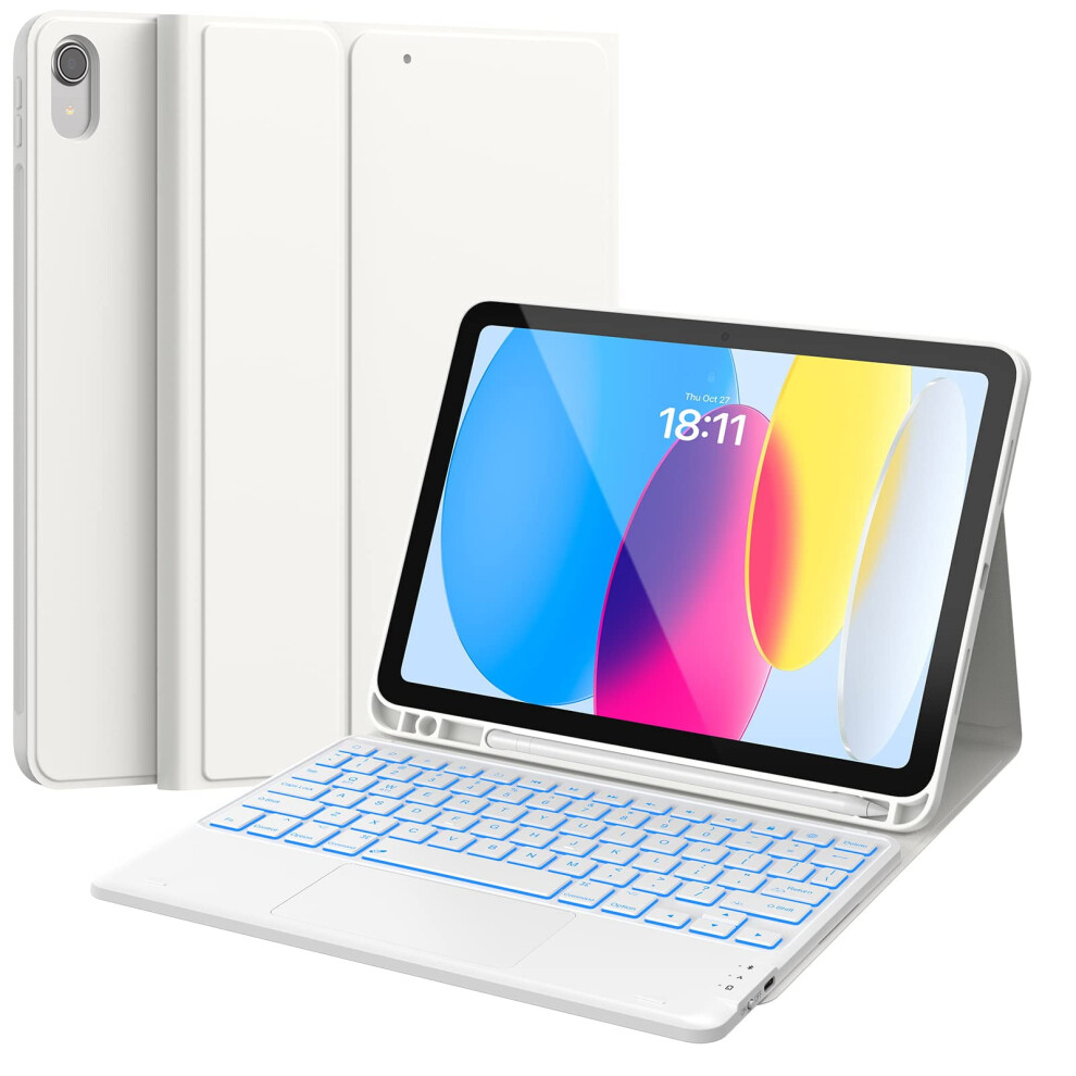 Backlit Protective Case With Keyboard Compatible With Ipad 10Th Generation 10.9 Inch 9327961904125