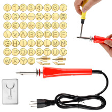 26-Piece Wood Burning Tip Set with Copper Letters & Numbers – Compatible with Standard Soldering Irons