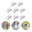 Refrigerator Side Door Clip White ABS 8 pcs 7