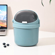 Desktop Trash Can with Flip-Top Lid, Transparent Cover, Stylish & Spacious – Compatible with Student Dorm, Home, Living Room, Kitchen, Bathroom