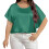 Women's Plus Size Solid Blouse Round Neck Short Sleeve 5