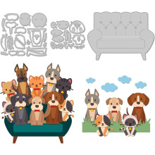 Metal Dog & Cat Cutting Dies for Paper, Card Making, Scrapbooking – Compatible with Most Die-Cutting Machines