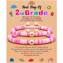 First Day of Preschool/Kindergarten/1st Grade/2nd Grade/School Gift, Back to School Bracelet Mommy and Me Dad and Son