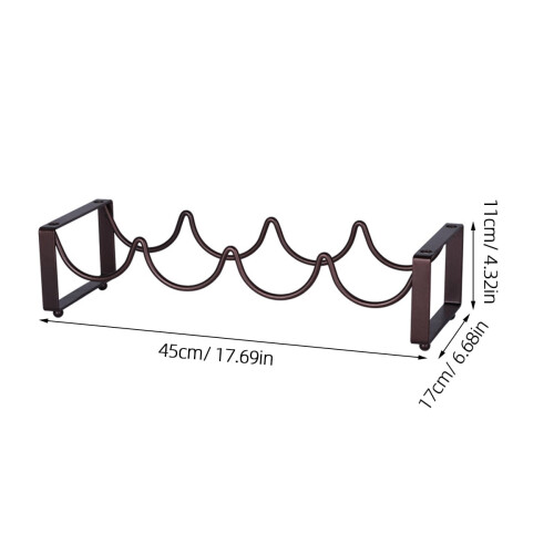 Multi Iron Wire Wine Rack with Smooth Surface and Round Bottom for Holding 4 Bottles Sturdy and 1
