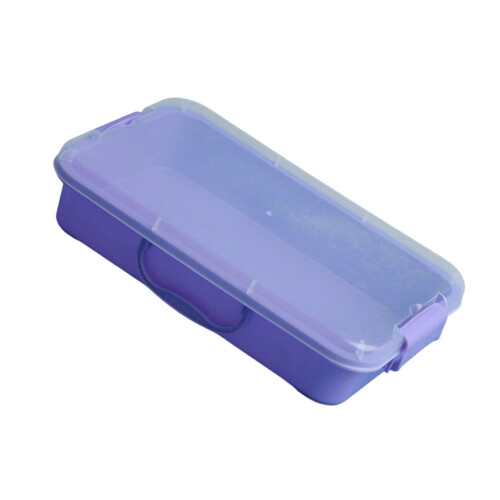 Stackable Sand Tray Set With Lid Stickers Portable Sensory Bin For Art Storage Blue Green