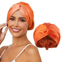 Adult Silk Satin Hair Bonnet for Nighttime Protection, Breathable Sleep Cap for Long Short Natural Hair, Unisex Design for Men and Women