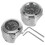 2pcs/set 22-25mm Motorcycle Handlebar Dial Clock and Thermometer for (Black) 6