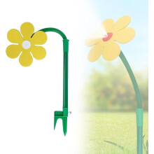 Crazy Dancing Flower Water Sprinkler, 360 Rotating Irrigation Tool for Lawn & Garden (Yellow)