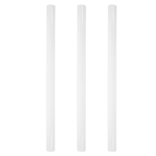 White PVC Shipping Tubes 3-Pack with Caps for Document Storage and, and Versatile