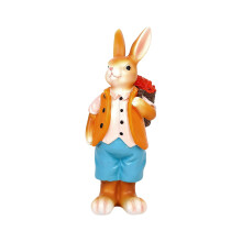 Easter Bunny Cartoon Animal Ornament for Living Room, Outdoor Use in Kindergarten, Scenic Area, Resin Decoration for Easter, Spring, and Kids Room,B