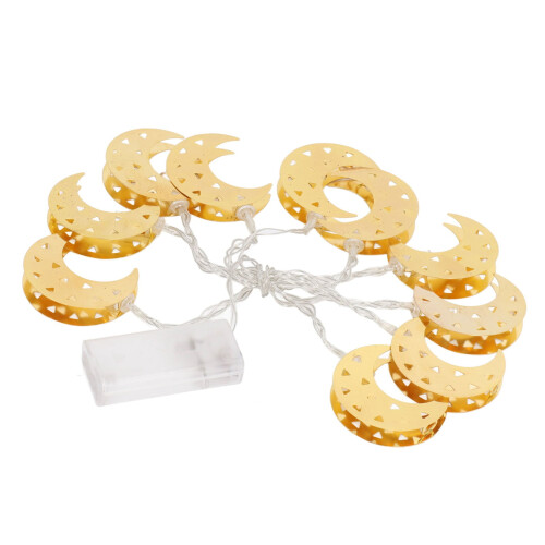 LED Moon String Lights, Decorative Moon String Lights Easy Hanging For Parties Warm White,Colorful Light,Pure White 1