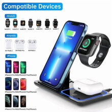 3 in 1 Wireless Charger for Smartphones and Cellphones 4 Blue Yes