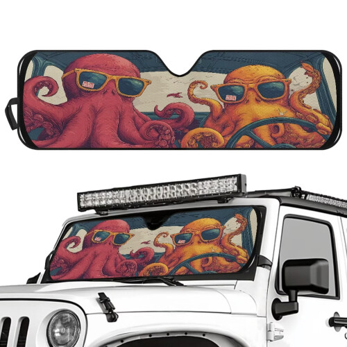 Octopus Windshield Sun Shade for Jeep Wrangler and 1