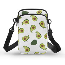Unisex crossbody kabelka s avokádovým vzorom, polyesterová