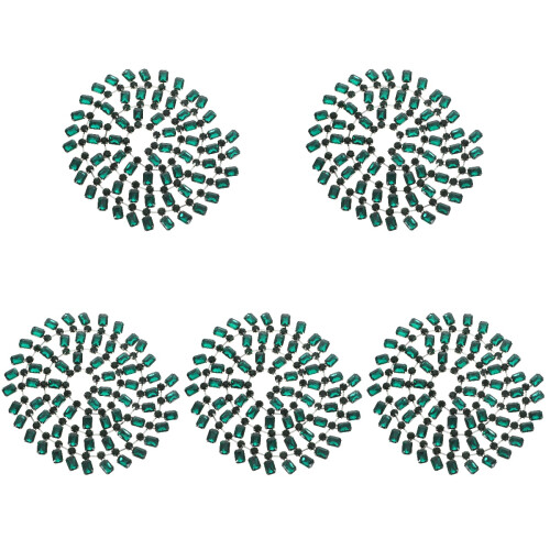 5St Groene Sierbedels Voor En Bridal Sash