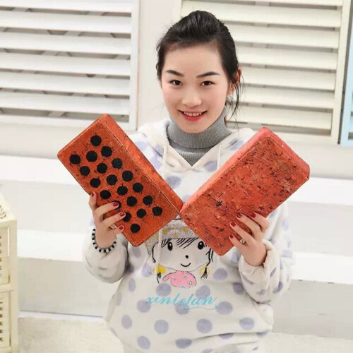 Novelty Pillows Plush Brick Red Home Use 1Set