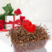 100g Shimmering Golden Silk Rafia Grass Crinkle Cut Paper Shreds For Valentines Day Gift Box Filling